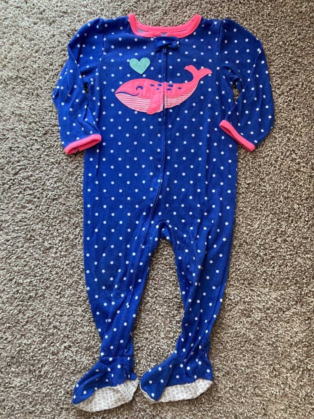 Carters Whale Footie Pjs Size 18mo